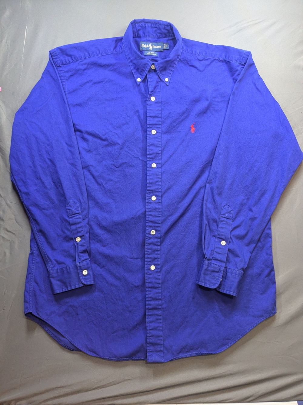 Ralph Lauren Men’s Button-Down Shirt - Blue with Red Pony